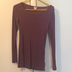 Purple long sleeve shirt
